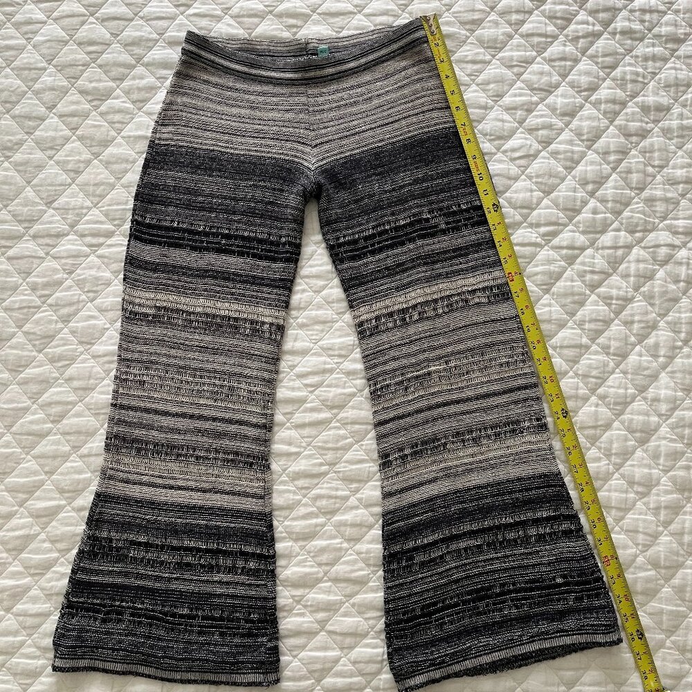 Goddis Wide-Leg Bohemian Sweater Lounge Pants Navy Blue White Cream M/L